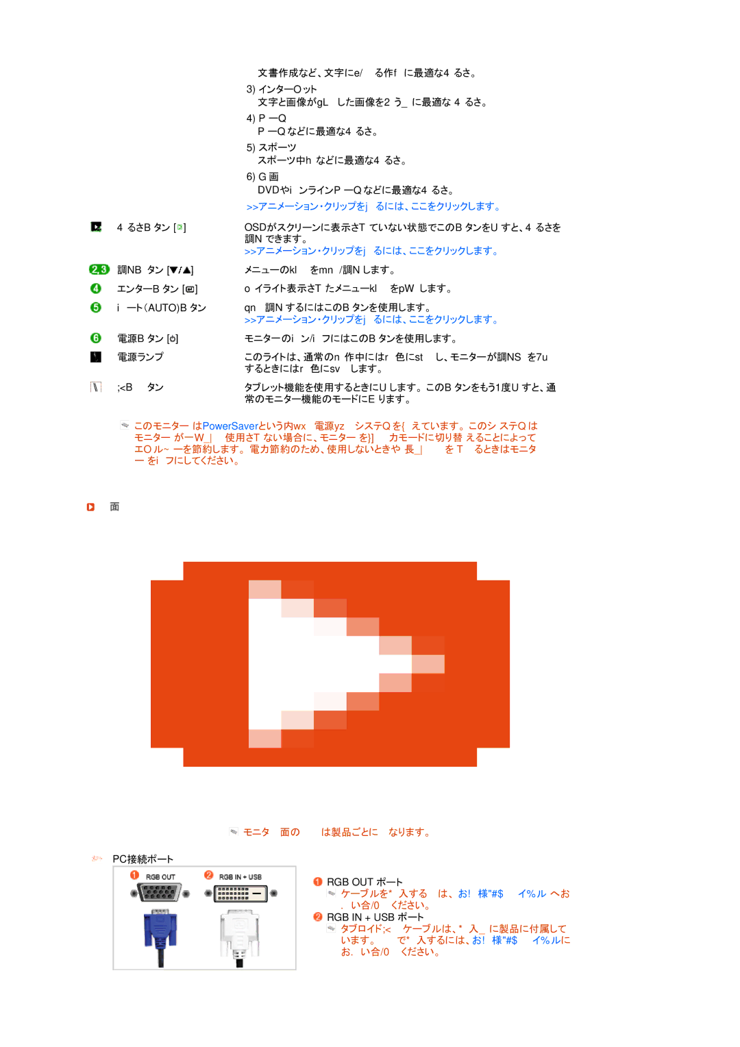 Samsung LS17TBTQS/XSJ manual ケーブルを購入する際は、 お客様相談ダイヤル へお 問い合わせください。 