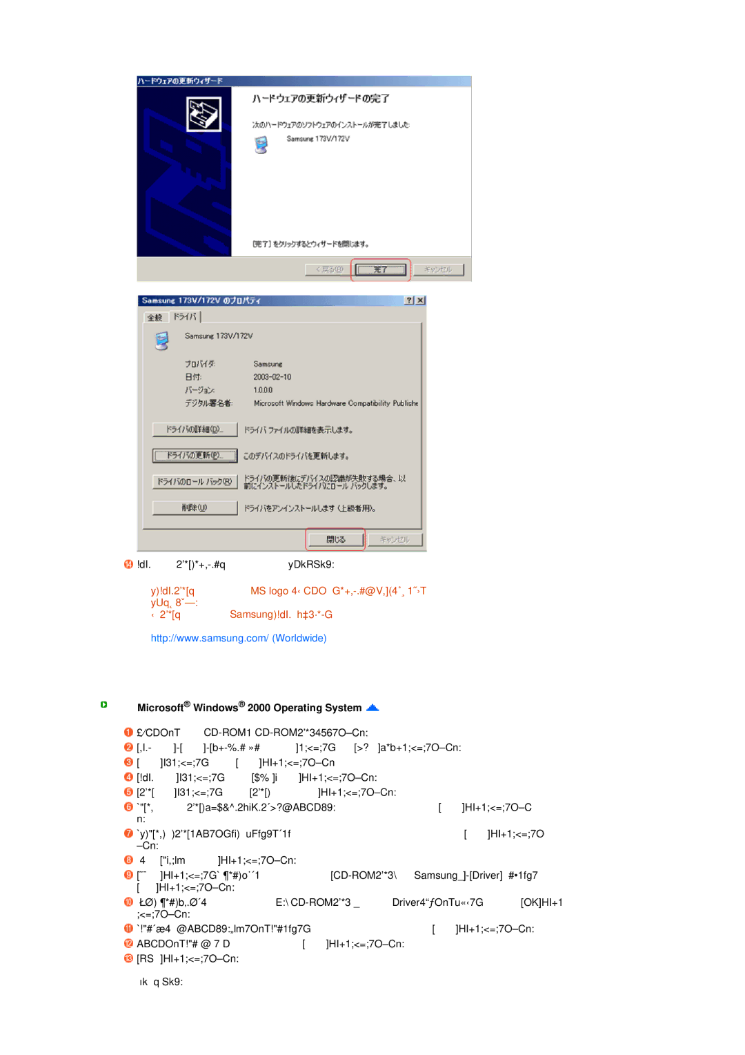 Samsung LS17TBTQS/XSJ manual Microsoft Windows 2000 Operating System 