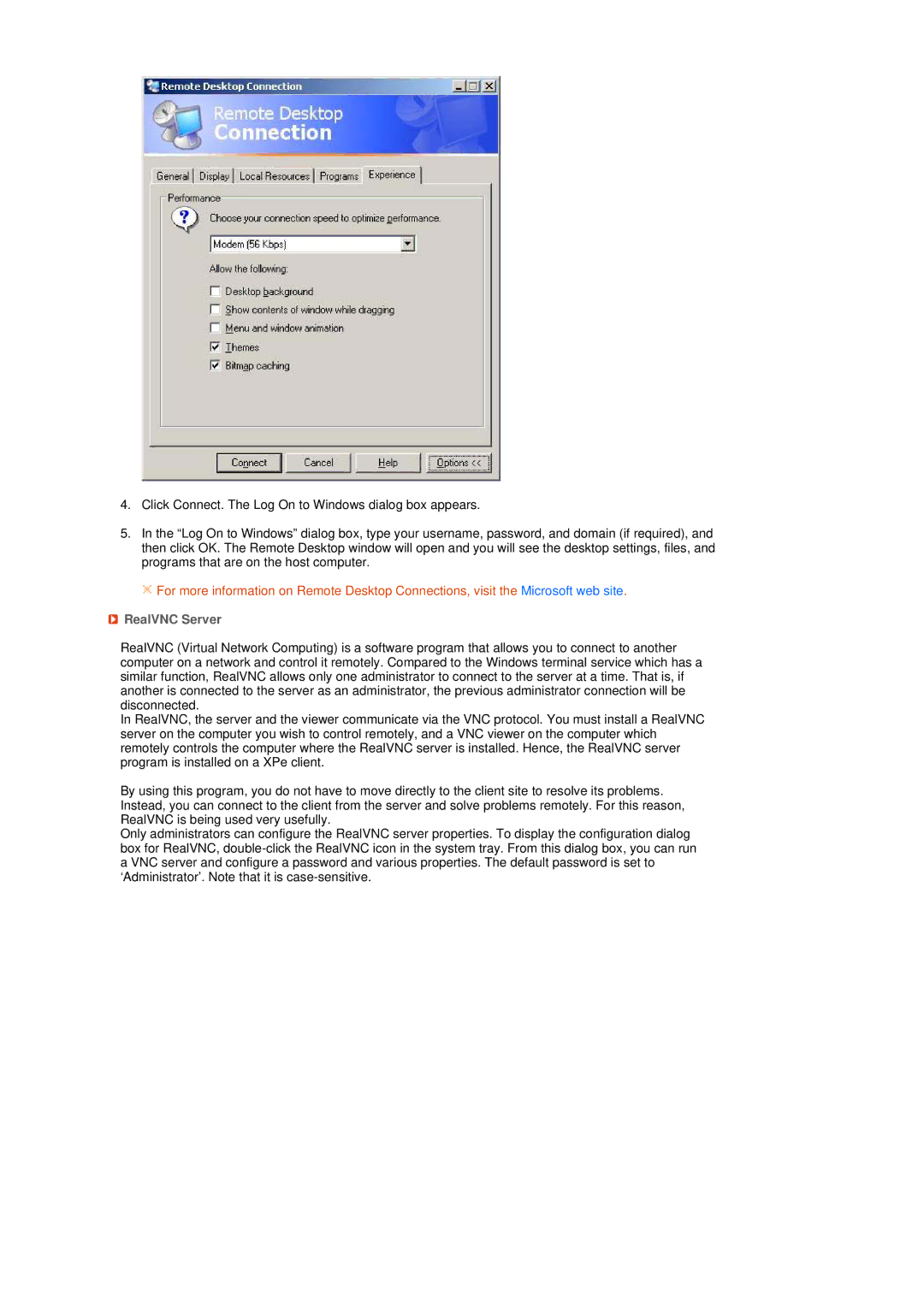 Samsung LS17TRTLSY/EDC, LS17TRTLS/EDC manual RealVNC Server 