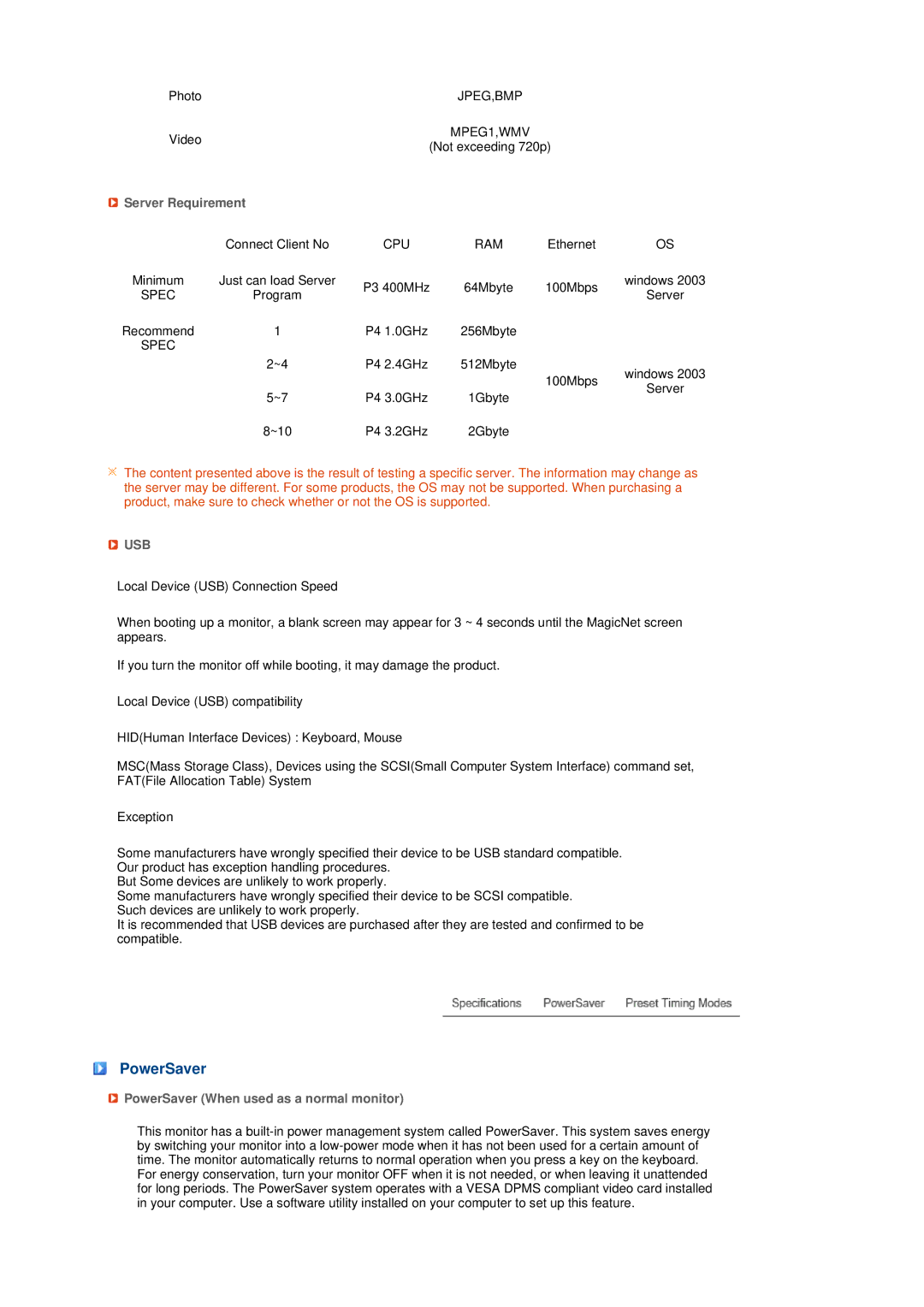 Samsung LS17TRTLS/EDC, LS17TRTLSY/EDC manual PowerSaver When used as a normal monitor 