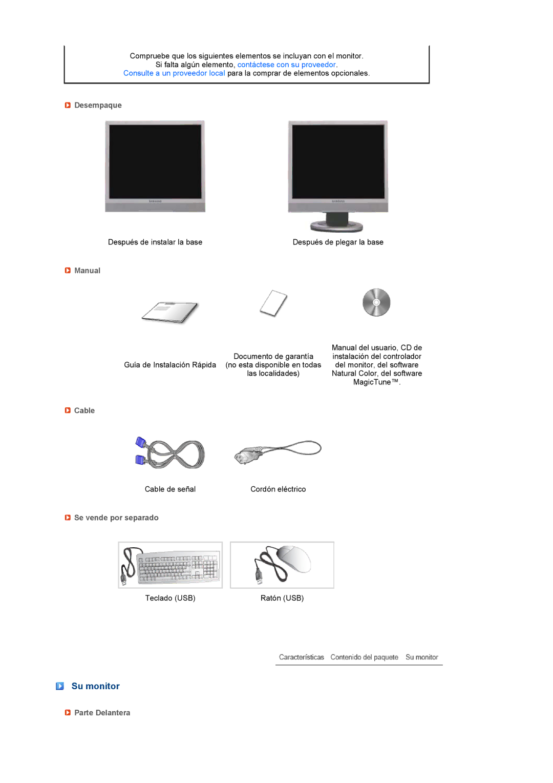 Samsung LS17TRTLS/EDC, LS19TRTLS/EDC manual Su monitor 