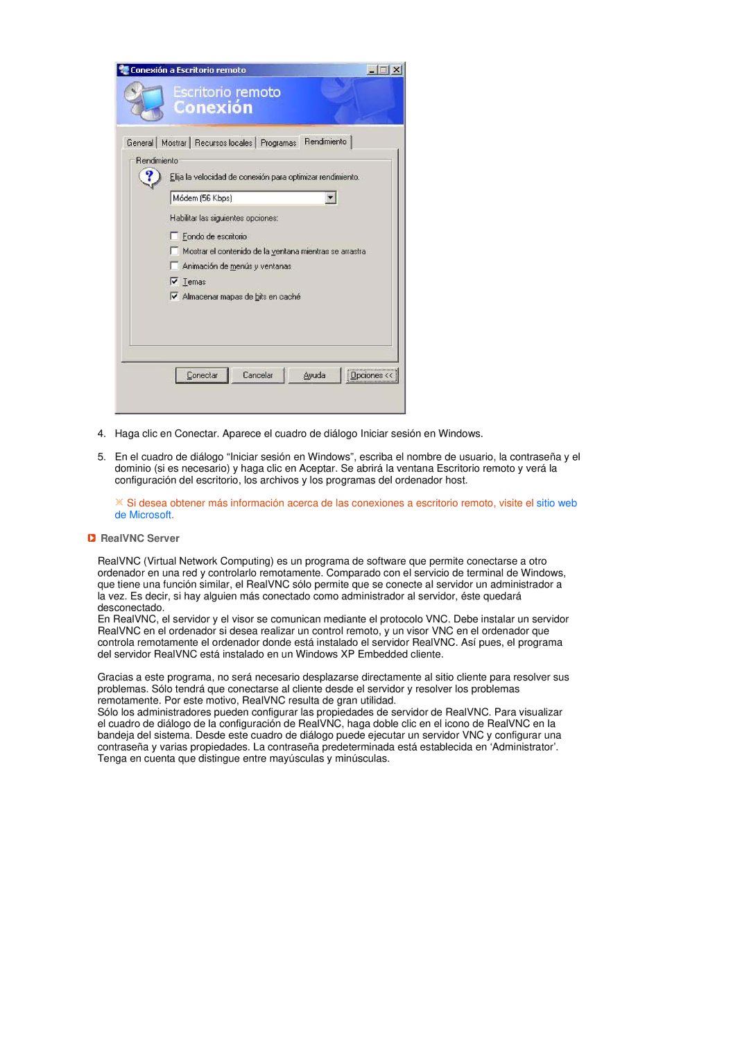 Samsung LS17TRTLS/EDC manual RealVNC Server 