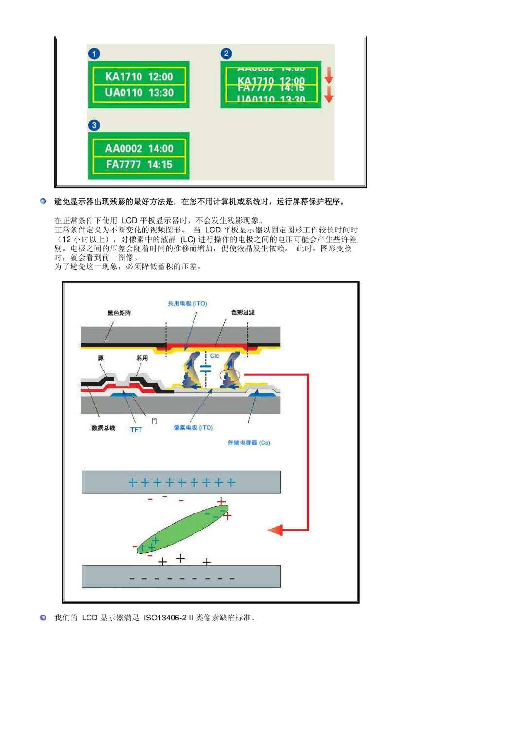 Samsung LS17TRTLS/EDC manual 避免显示器出现残影的最好方法是，在您不用计算机或系统时，运行屏幕保护程序。 