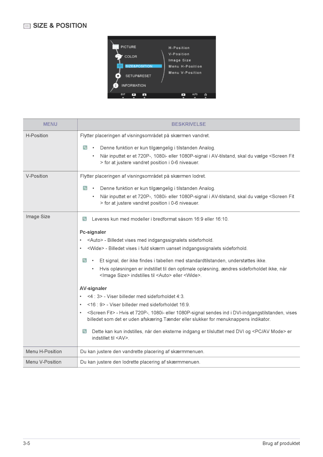 Samsung LS19A200NWT/EN, LS22A200BST/EN manual Pc-signaler, AV-signaler 