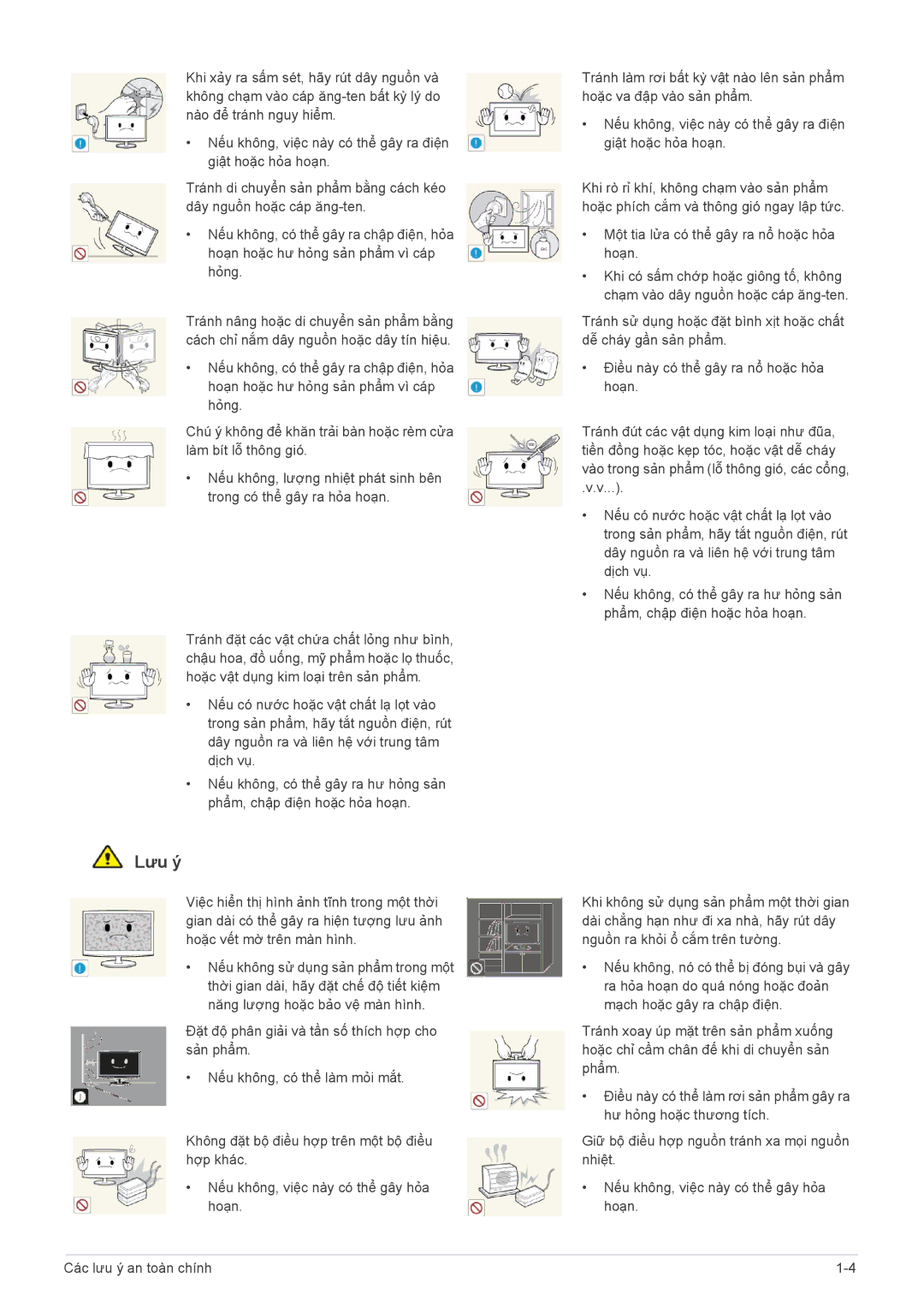 Samsung LS19A300NSMXV, LS20A300BSMXV manual Lưu ý 