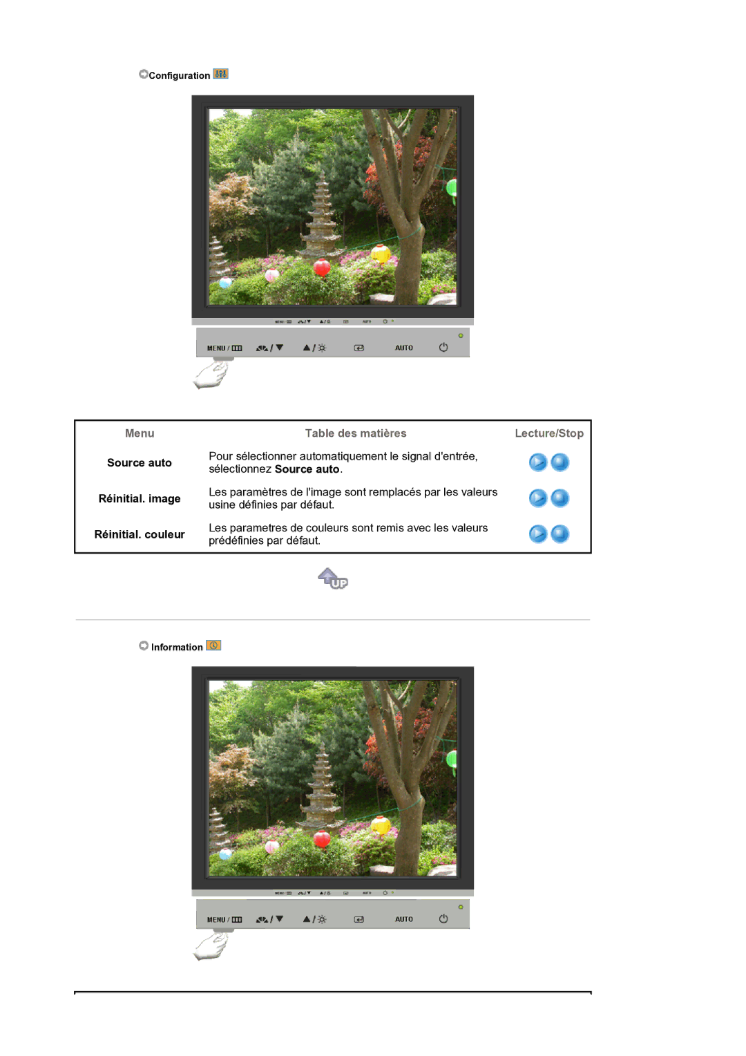 Samsung LS19BIDKSV/EDC manual Source auto Réinitial. image Réinitial. couleur 