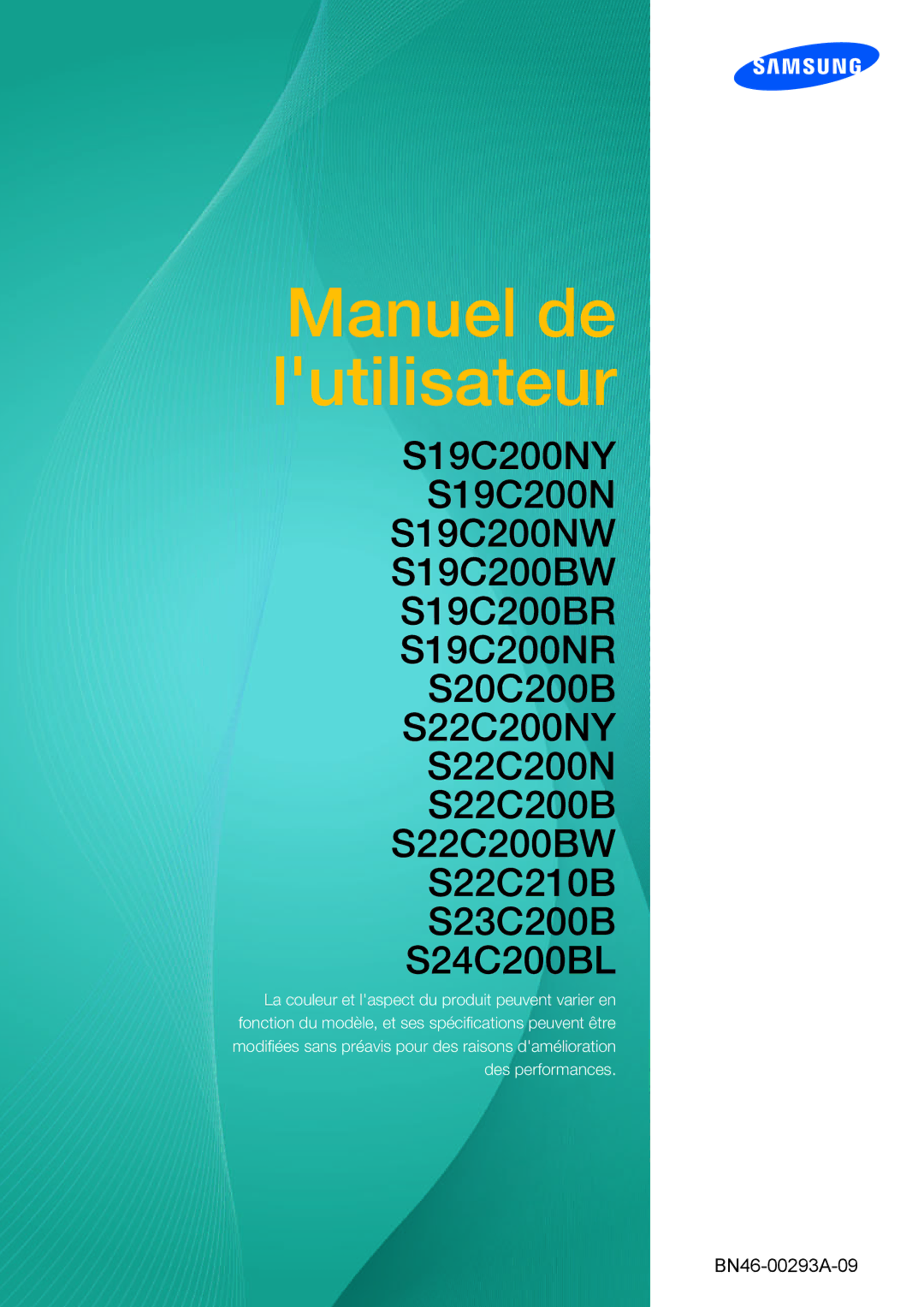 Samsung LS19C20KNY/EN, LS19C20KNS/EN, LS22C20KNY/EN, LS19C20KNW/EN, LS24C20KBL/EN, LS23C20KBS/EN manual Manuel de lutilisateur 