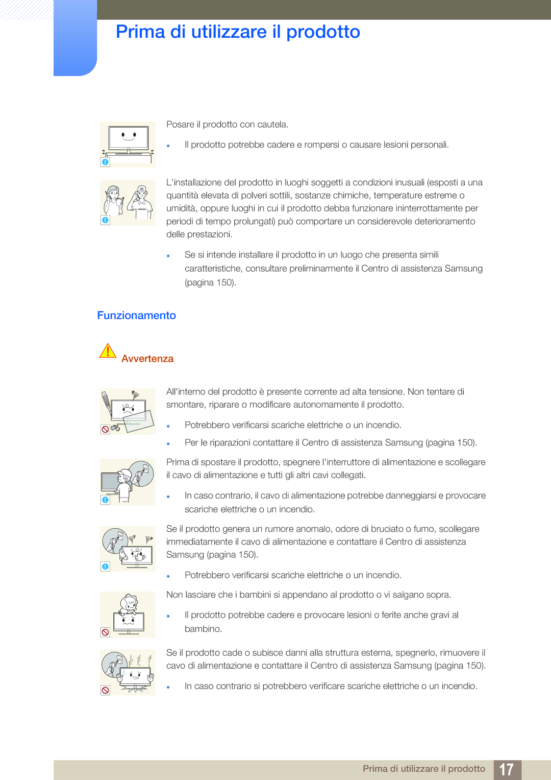 Samsung LS22C300BS/EN, LS19C300BS/EN, LS22C300HS/EN, LS24B300HL/EN manual Funzionamento 