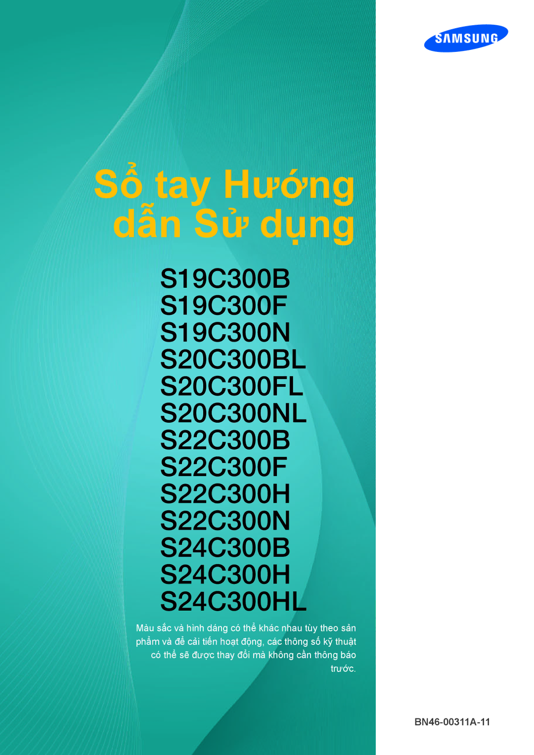 Samsung LS20C300BLMXV, LS19C300BSMXV, LS22C300BSMXV manual Sổ tay Hướng dẫn Sử dụng 