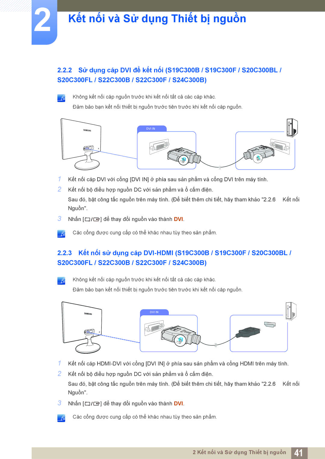 Samsung LS22C300BSMXV, LS19C300BSMXV, LS20C300BLMXV manual Dvi 