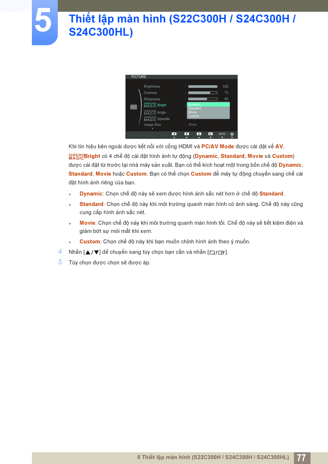 Samsung LS22C300BSMXV, LS19C300BSMXV, LS20C300BLMXV manual Dynamic 