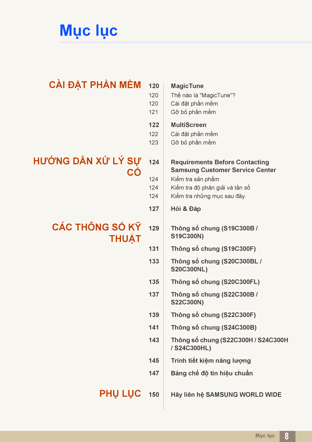 Samsung LS22C300BSMXV, LS19C300BSMXV, LS20C300BLMXV manual CÀI ĐẶT Phần MỀM 