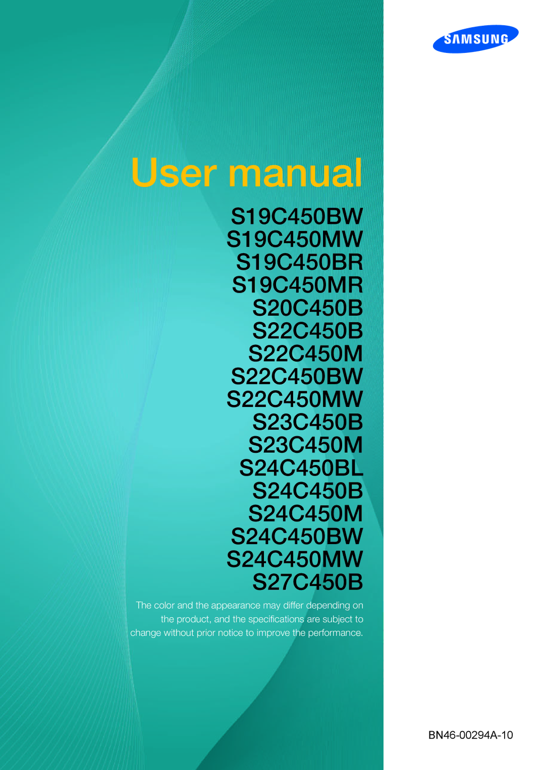 Samsung LS23C45KMS/EN, LS22C45XMWV/EN, LS22C45KMWV/EN, LS19C45KMR/EN, LS19C45KBR/EN, LS24C45KMWV/EN manual Brukerhåndbok 