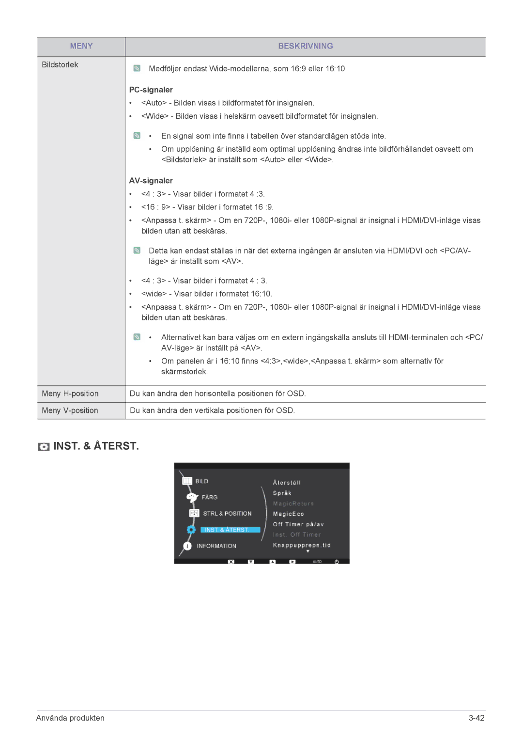 Samsung LS24CBUMBV/EN, LS19CBRMS/EN, LS22CLZSB/EN, LS19CBBMS/EN, LS22CBRMSV/EN, LS19CLASSUEN, LS22CBKMSV/EN manual INST. & Återst 