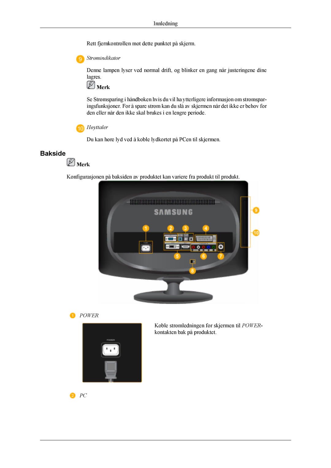 Samsung LS19CFVKF/XE, LS19CFEKF/EN manual Bakside 