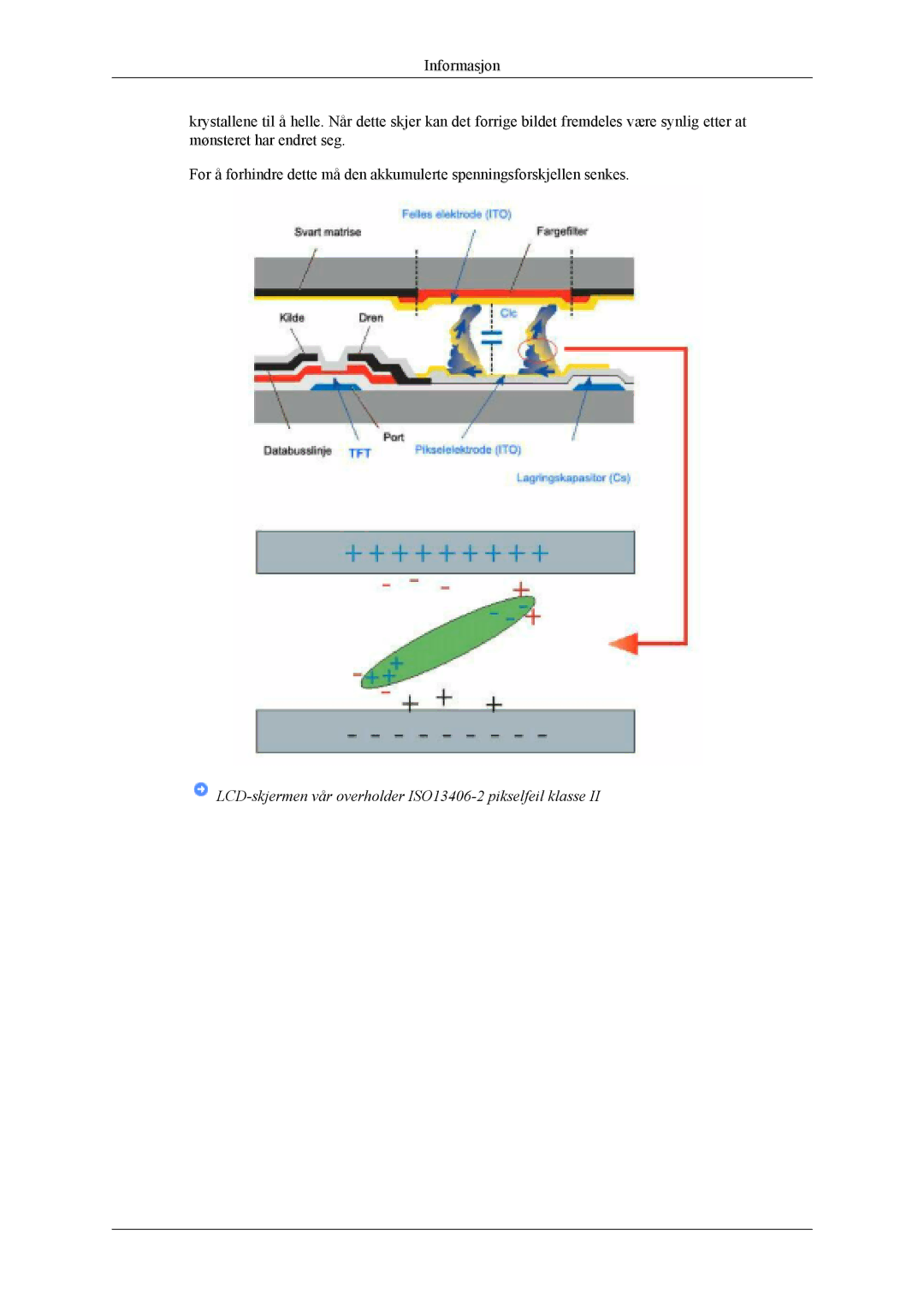 Samsung LS19CFEKF/EN, LS19CFVKF/XE manual LCD-skjermen vår overholder ISO13406-2 pikselfeil klasse 