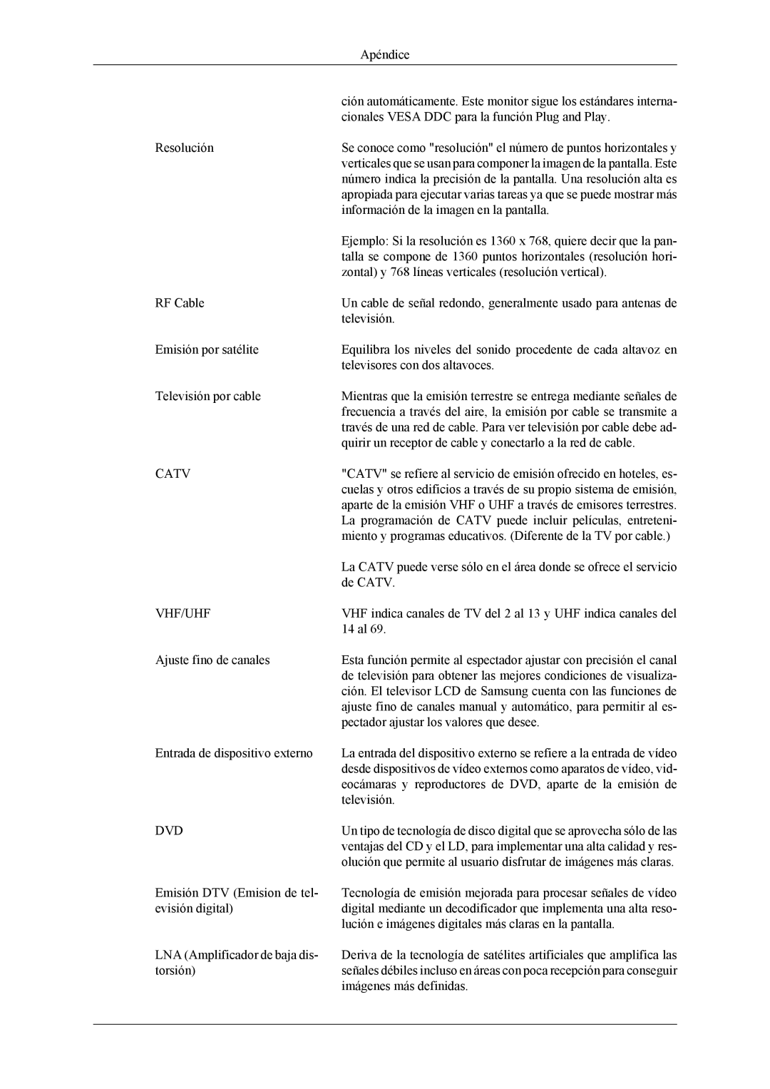 Samsung LS19CFVKH/EN, LS19CFVKF/EN, LS19CFEKF/EN manual Catv 