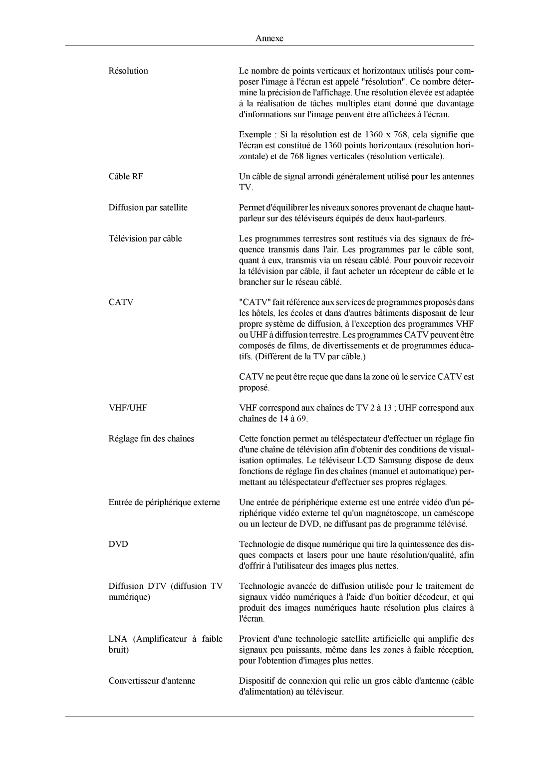 Samsung LS19CFVKF/EN, LS19CFEKF/EN manual Catv 