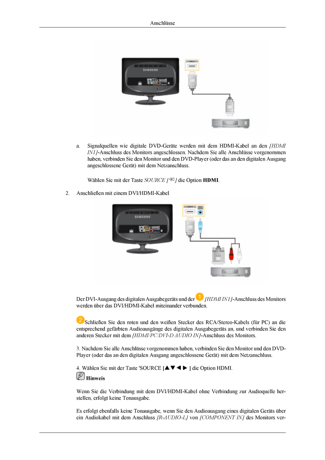 Samsung LS19CFEKF/EN, LS19CFVKF/EN manual Hinweis 