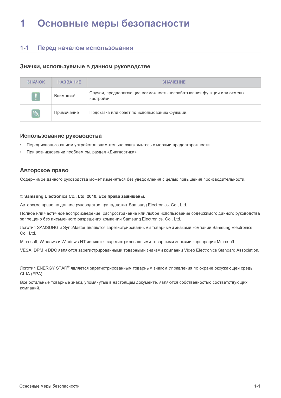 Samsung LS19CLWSBUEN, LS19CLASS/EN, LS19CLASSUEN, LS20CLYSB/EN manual Основные меры безопасности, Перед началом использования 