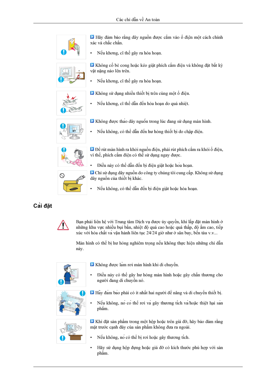 Samsung LS19CMYKFMXV manual Cài đặt 