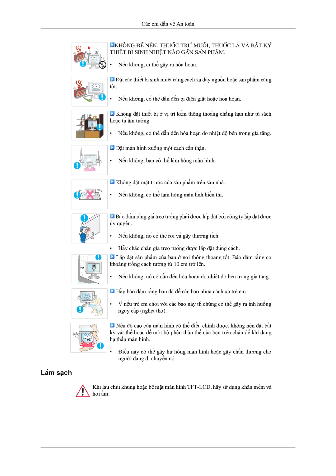 Samsung LS19CMYKFMXV manual Làm sạch 