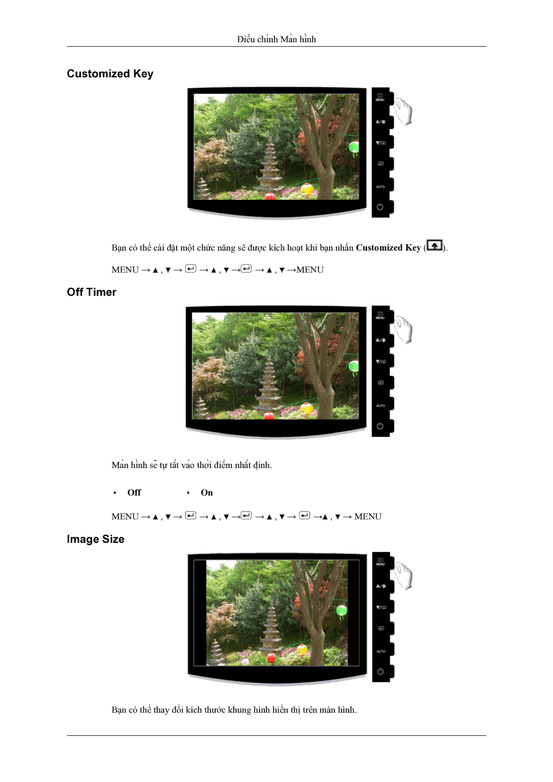 Samsung LS19CMYKFMXV manual Off Timer, Image Size 