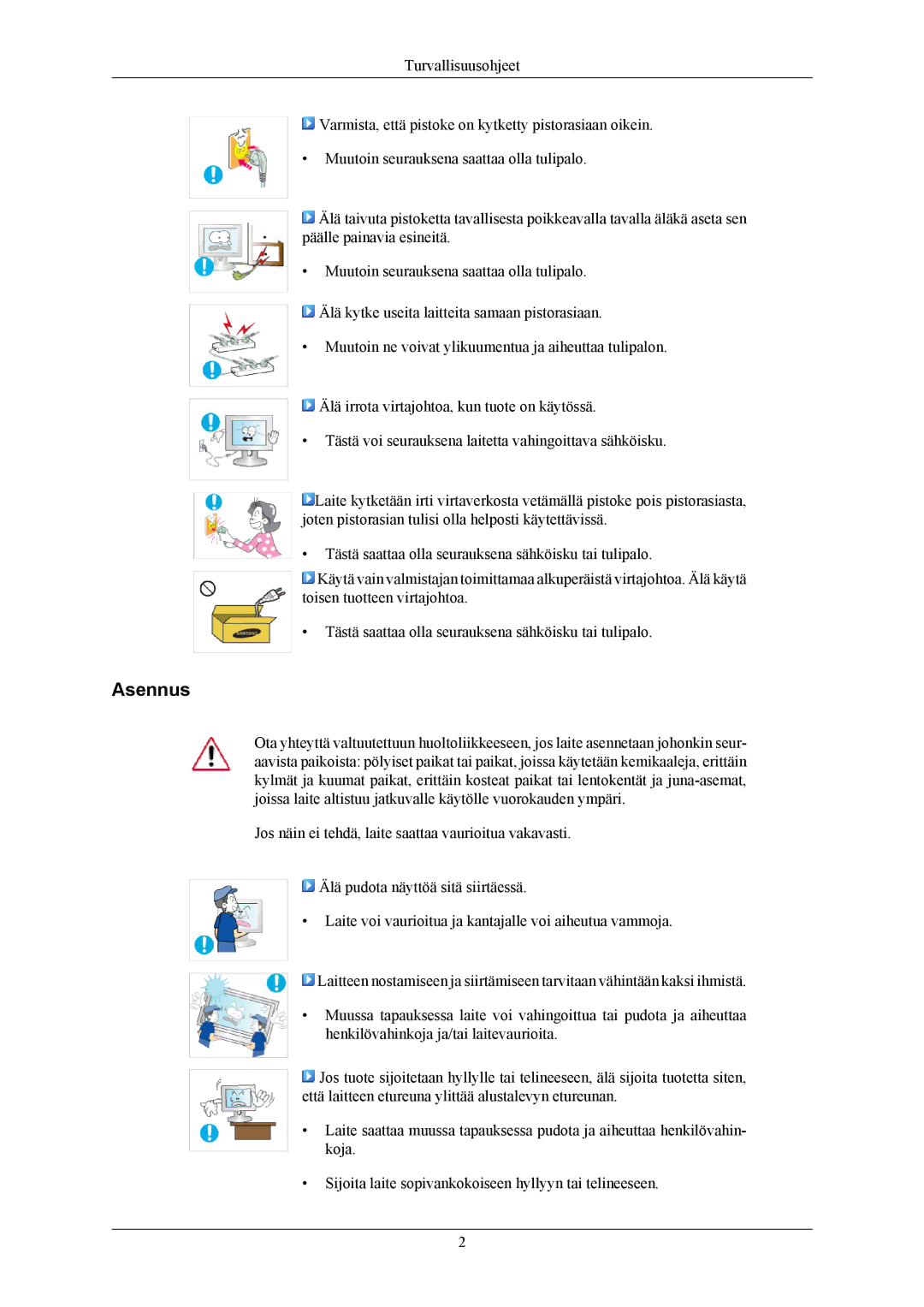 Samsung LS19CMYKFNA/EN, LS19CMYKF/EN, LS19CMYKFZ/EN manual Asennus 