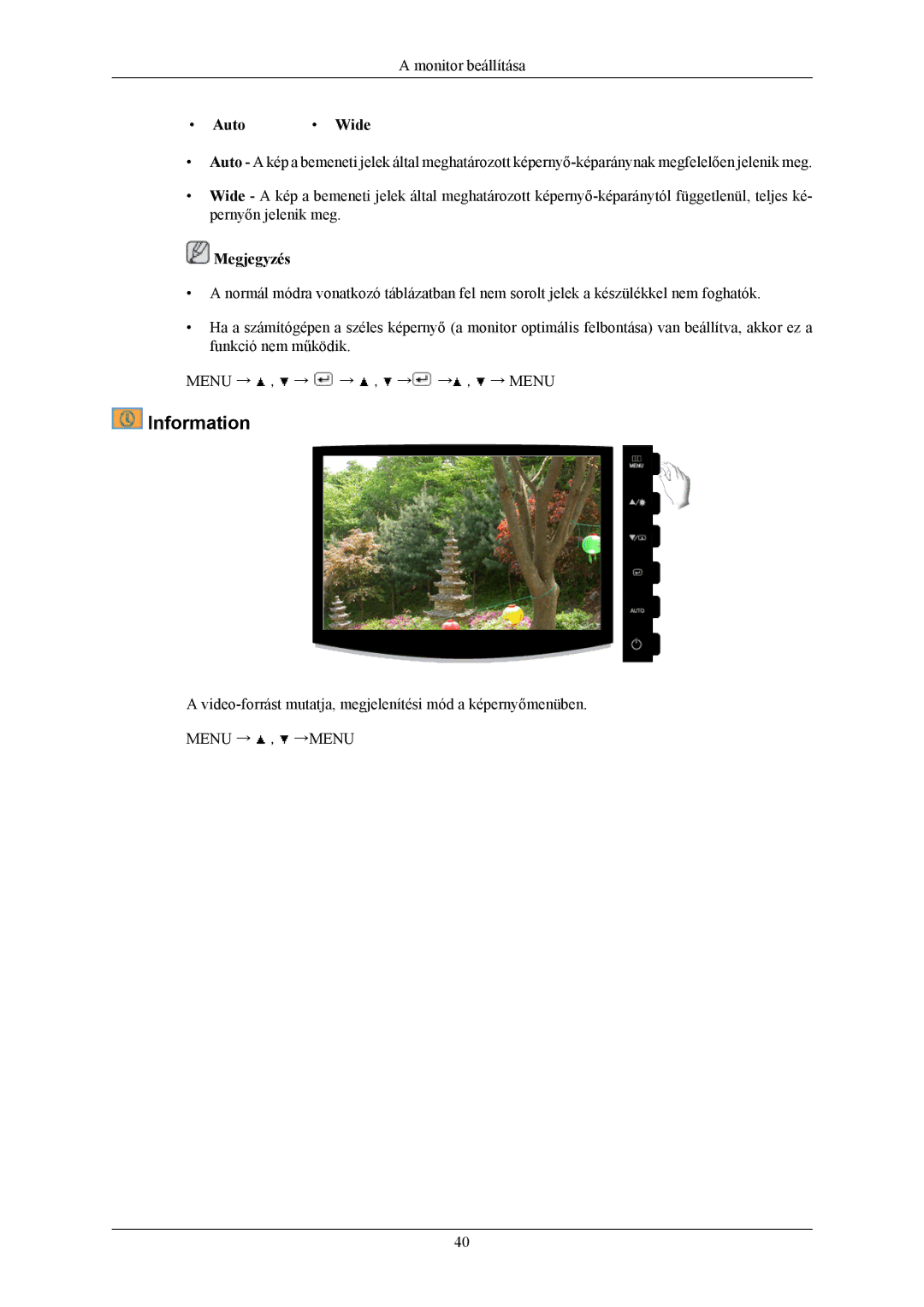 Samsung LS19CMYKF/EN, LS19CMYKFNA/EN, LS19CMYKFZ/EN manual Information, Auto Wide 