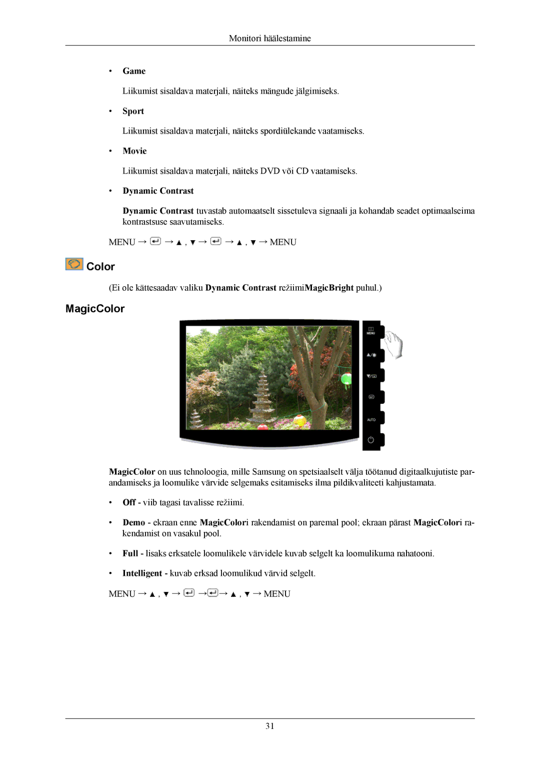 Samsung LS19CMYKFNA/EN manual MagicColor 