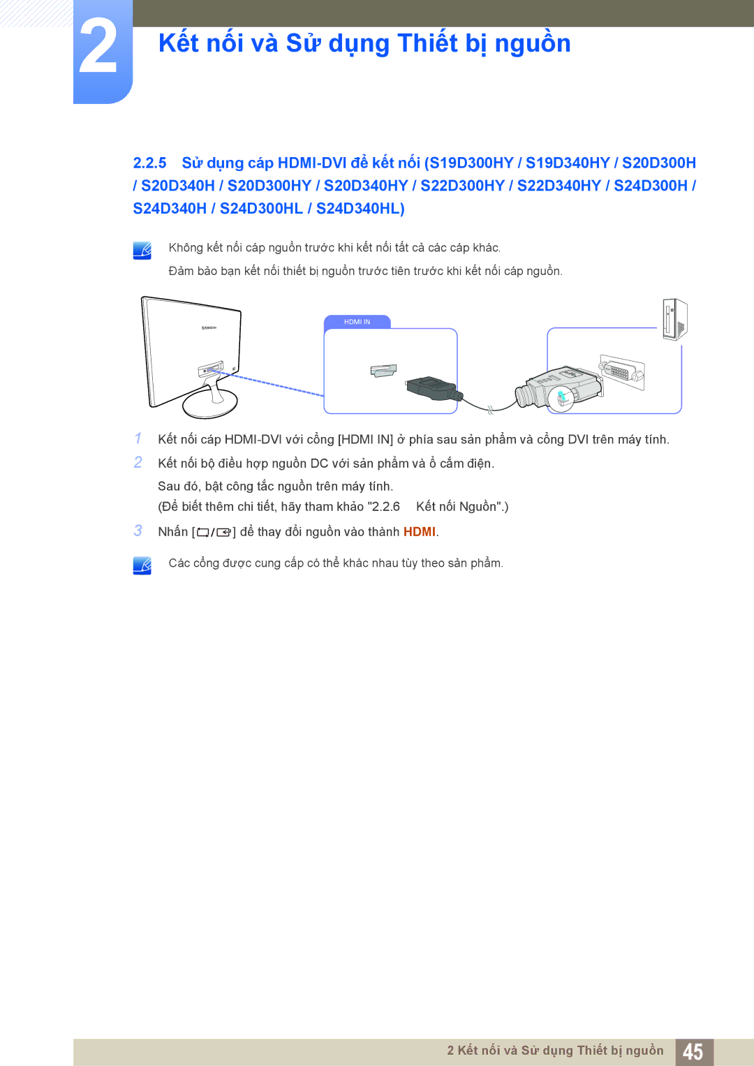 Samsung LS20D300HYMXV, LS19D300NYMXV, LS24D300HL/XV, LS22D300NY/XV manual Hdmi 