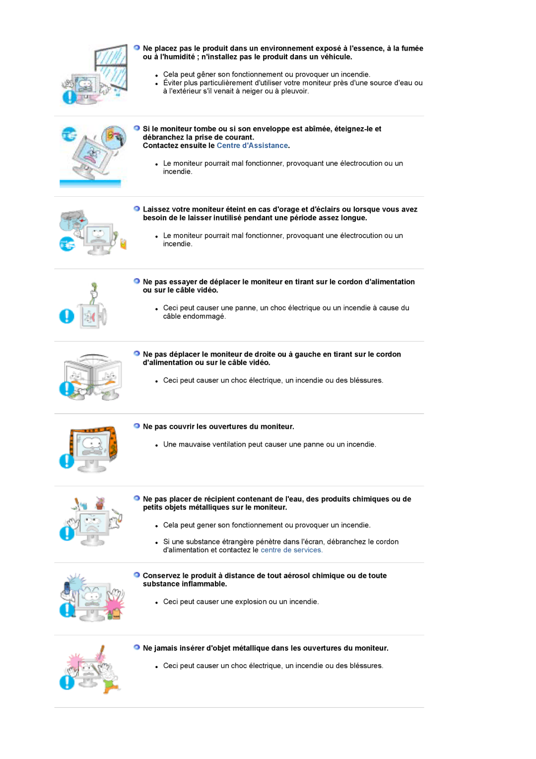 Samsung LS19DOWSSZ/EDC, LS19DOCSS/EDC, LS19DOWSS/EDC manual Ne pas couvrir les ouvertures du moniteur 