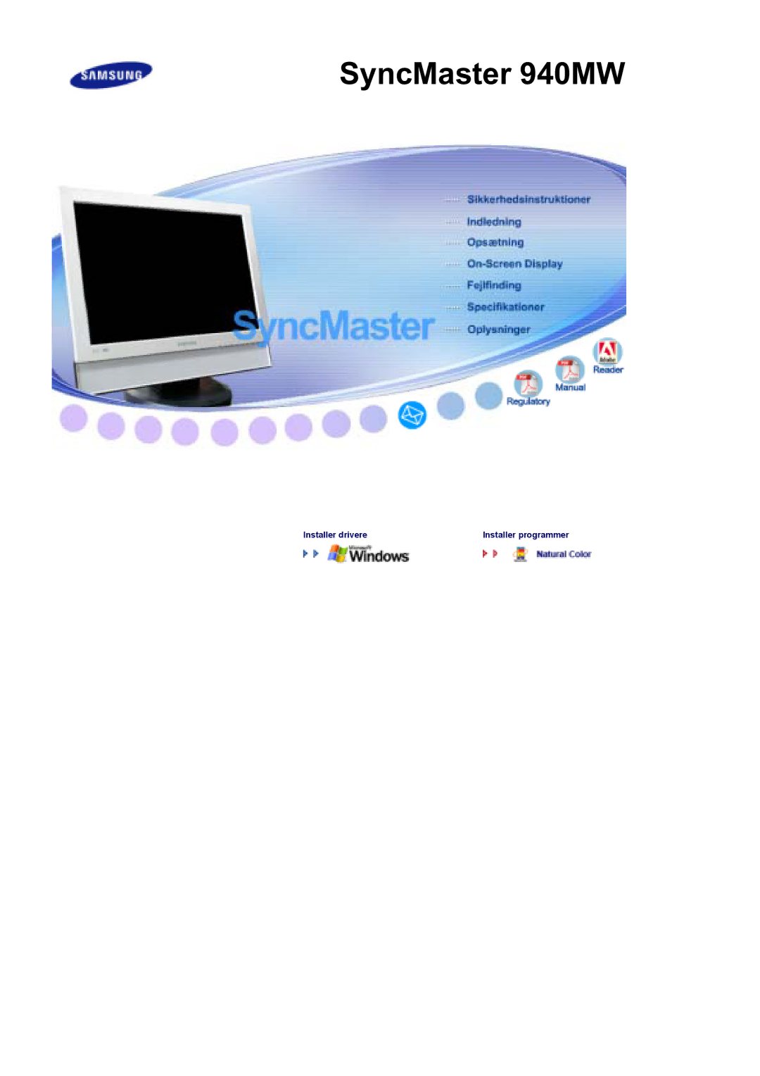 Samsung LS19DOCSS/EDC manual SyncMaster 940MW 