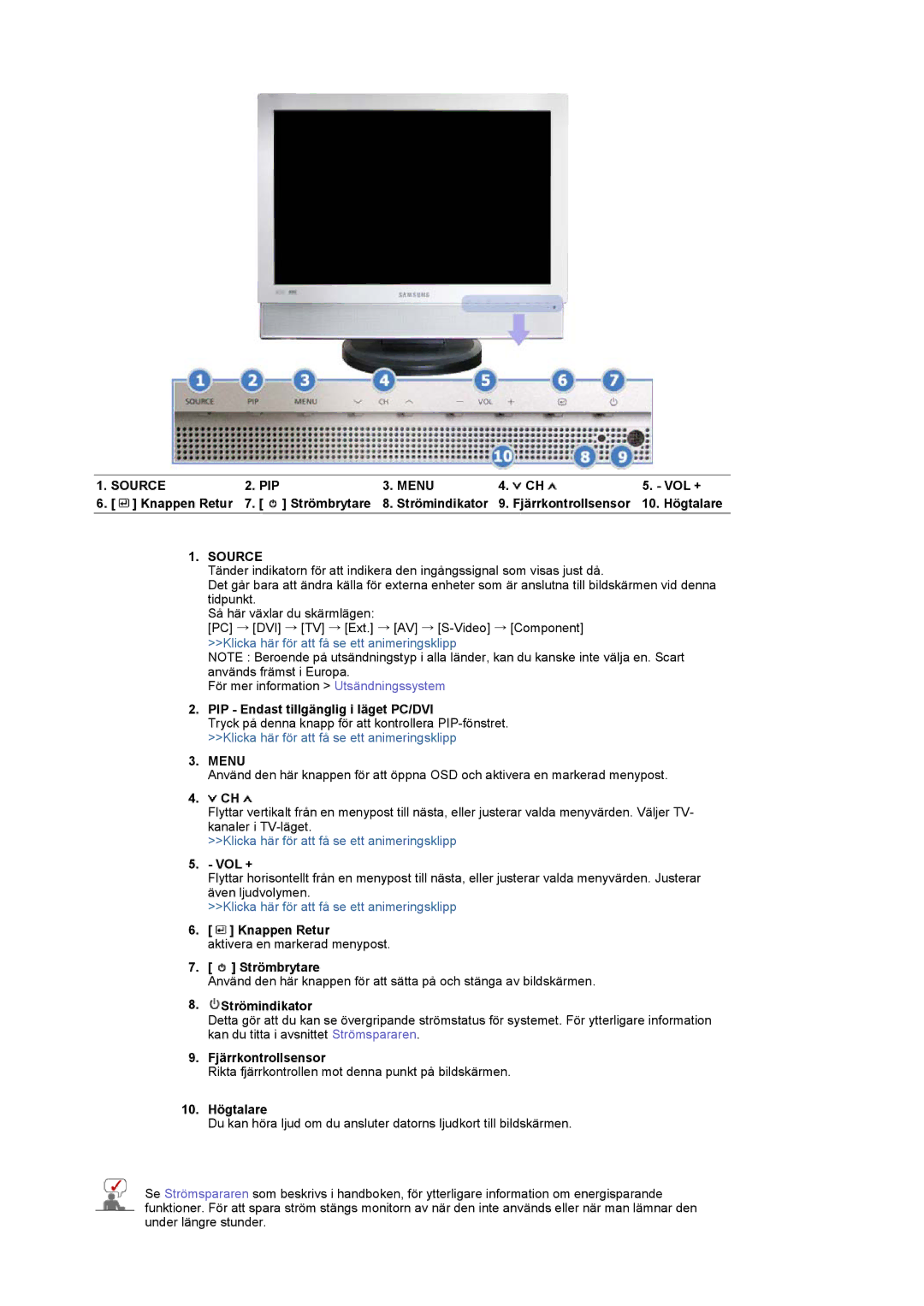 Samsung LS19DOWSSZ/EDC, LS19DOCSS/EDC, LS19DOWSS/EDC manual Source, Menu 