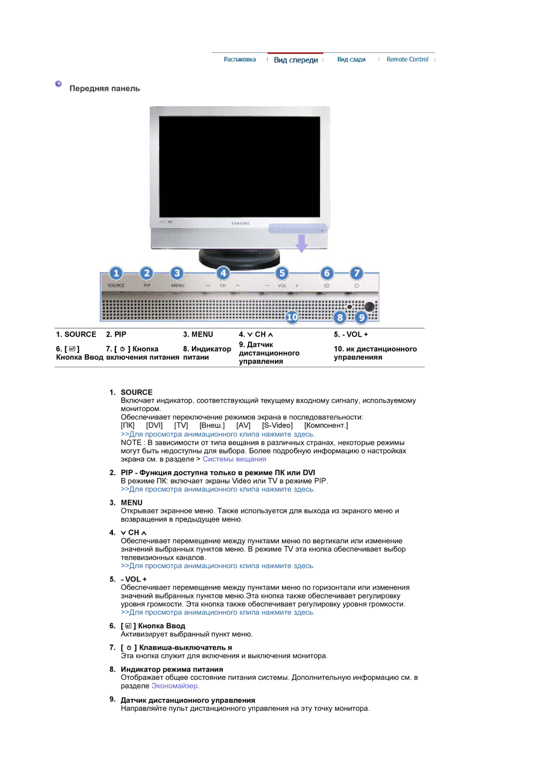 Samsung LS19DOWSSZ/EDC, LS19DOCSS/EDC, LS19DOWSS/EDC manual Source, Menu 