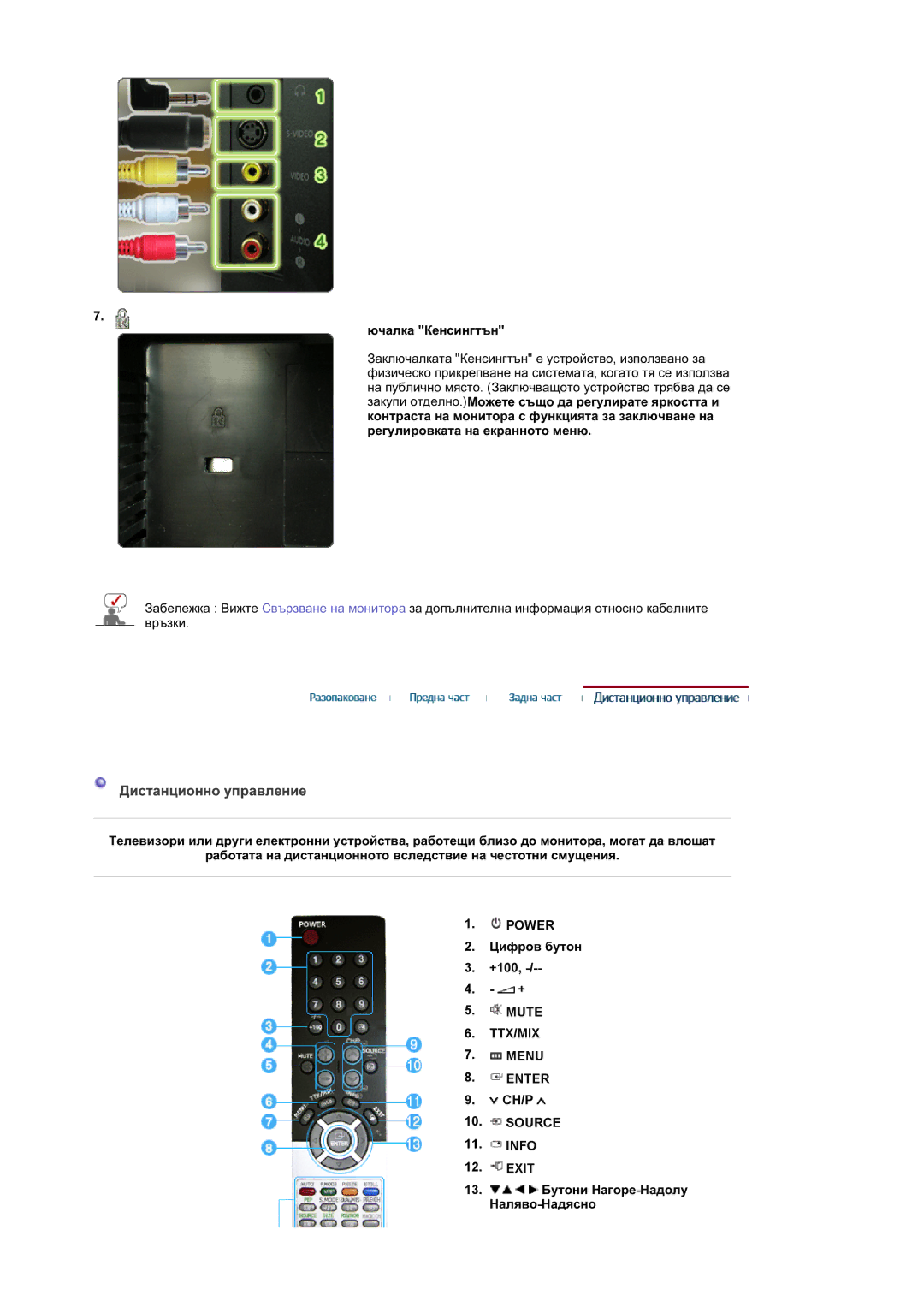 Samsung LS19DOCSS/EDC, LS19DOWSSZ/EDC manual Mute, Ttx/Mix, Enter, Ch/P, Info, Exit 