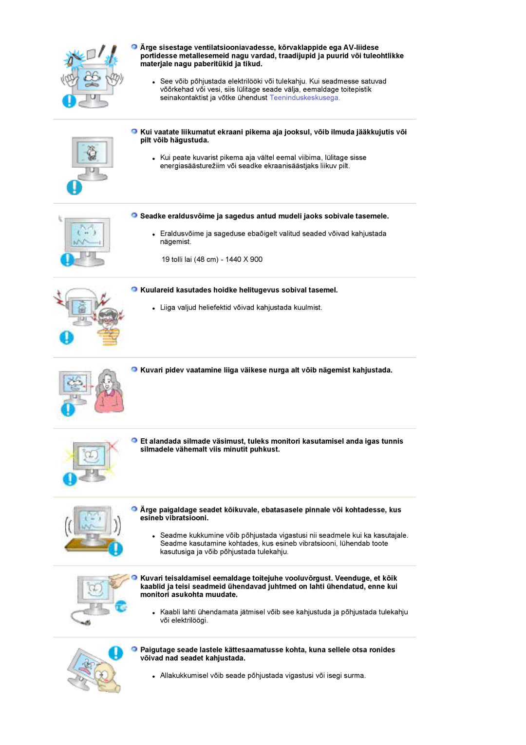 Samsung LS19DOCSS/EDC manual Kuulareid kasutades hoidke helitugevus sobival tasemel 