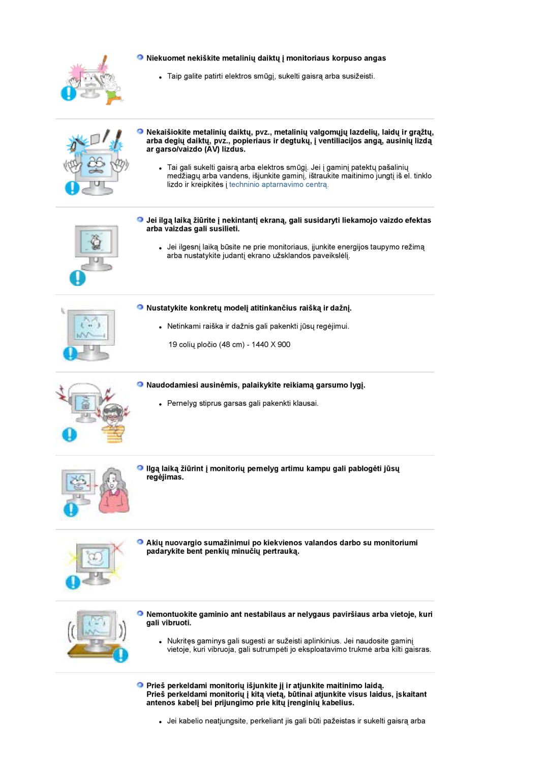 Samsung LS19DOCSS/EDC manual Nustatykite konkretų modelį atitinkančius raišką ir dažnį 