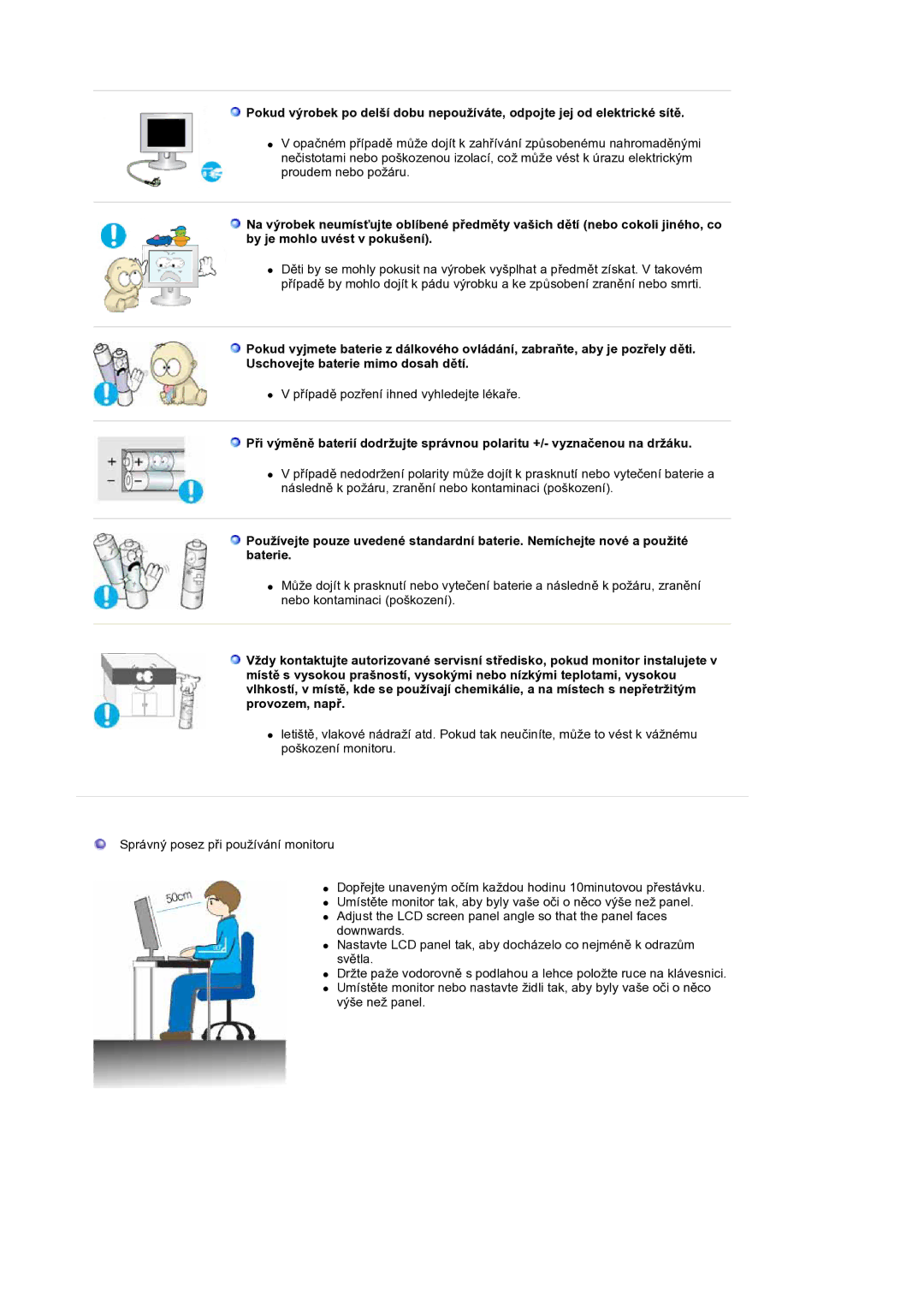 Samsung LS19DOCSSK/EDC manual Případě pozření ihned vyhledejte lékaře 