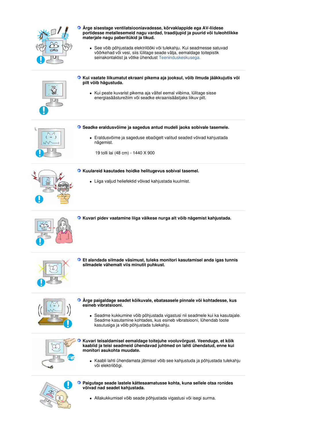 Samsung LS19DOCSSK/EDC manual Kuulareid kasutades hoidke helitugevus sobival tasemel 