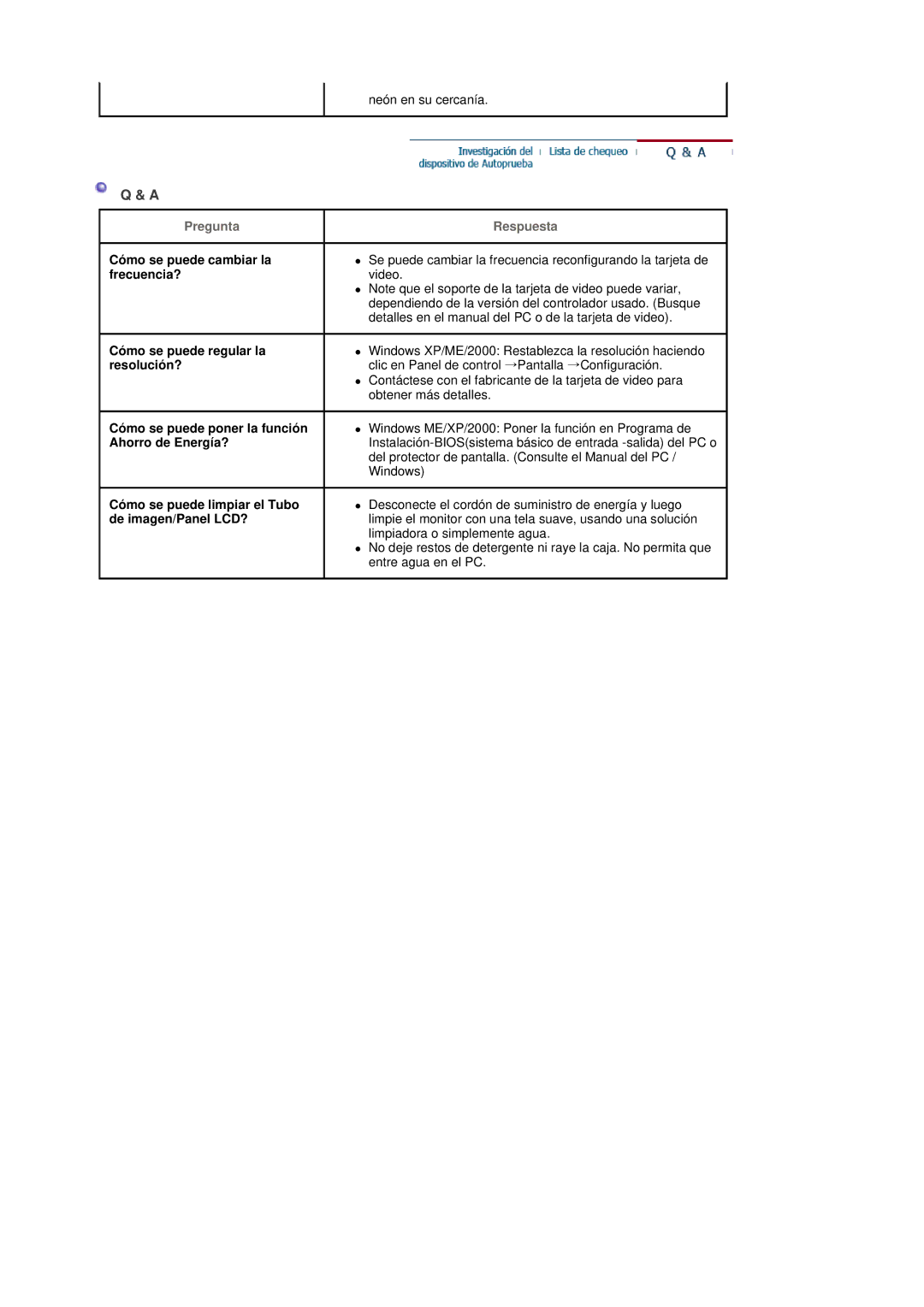 Samsung LS19DOVSS/EDC manual Pregunta, Respuesta 