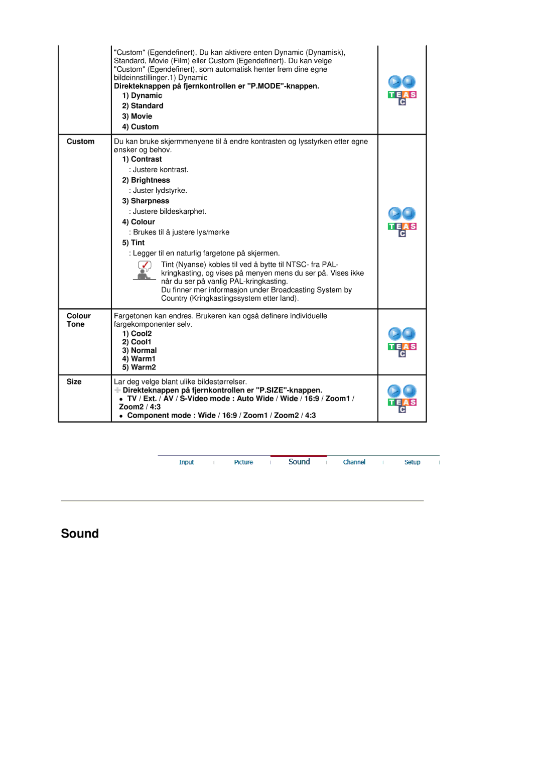 Samsung LS19DOVSS/EDC manual Sound 