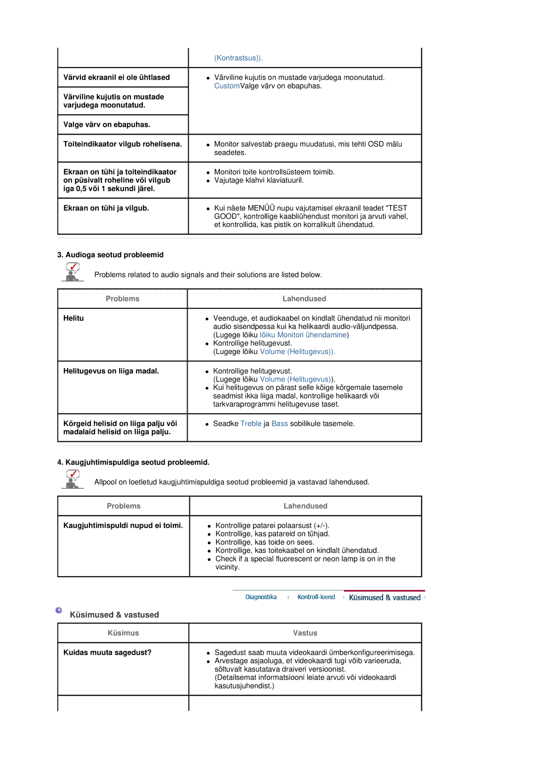 Samsung LS19DOVSS/EDC manual Küsimused & vastused, Kontrollige patarei polaarsust + 