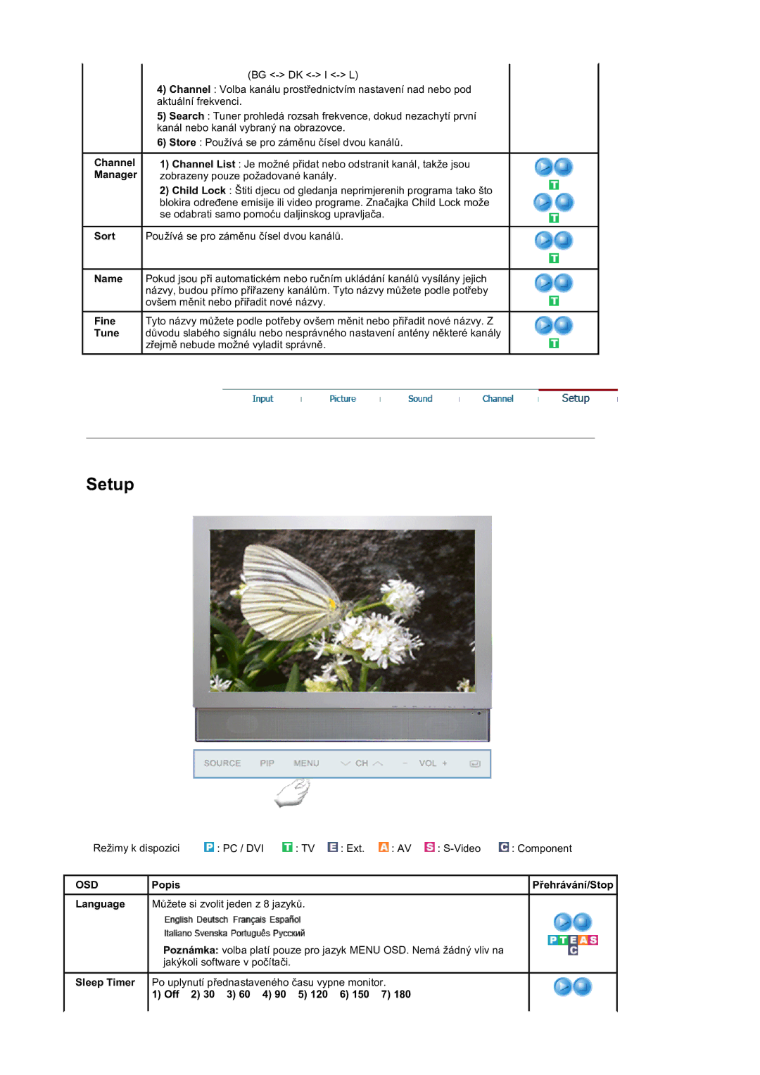 Samsung LS19DOVSSK/EDC, LS19DOVSS/EDC manual Setup, Off 2 30 3 60 4 90 5 120 6 150 7 