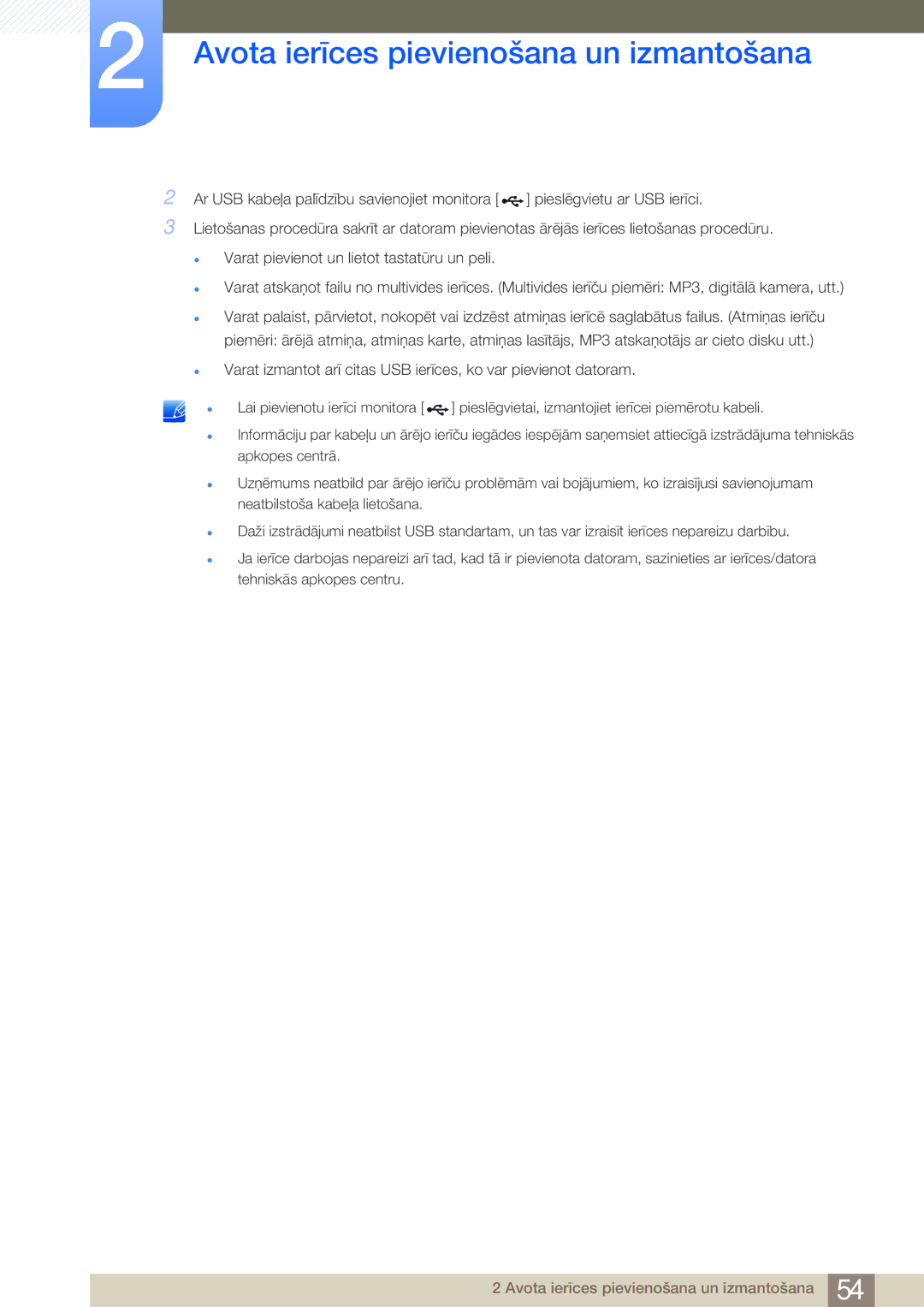 Samsung LS24E45UFS/EN, LS19E45KBW/EN, LS27E45KBS/EN, LS22E45UDWG/EN, LS22E45KMSV/EN Avota ierīces pievienošana un izmantošana 