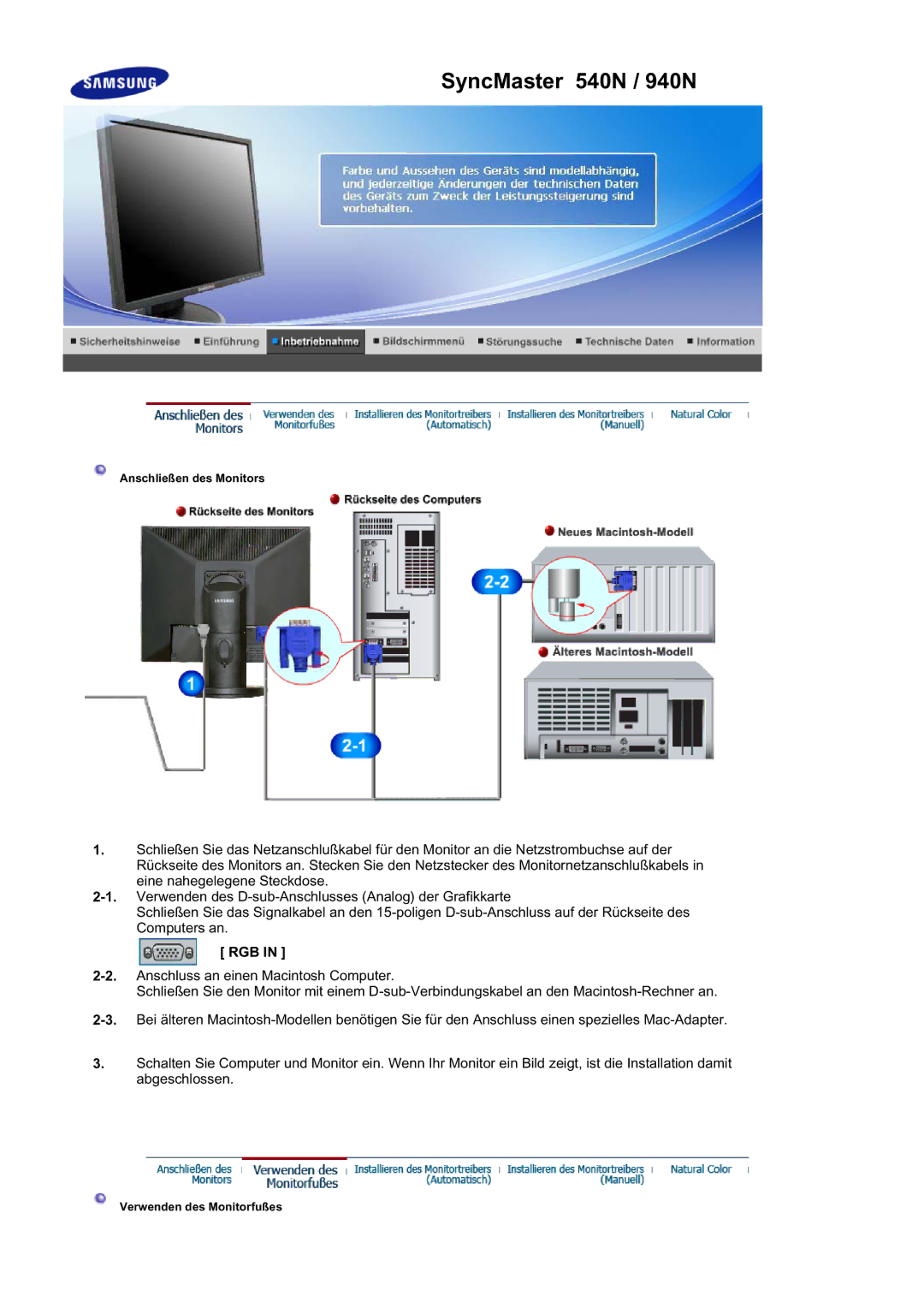 Samsung LS17HABTS7/EDC, LS19HABTS7/EDC, MJ19BSTBV/EDC, LS19HABTBV/EDC, LS19HATESH/EDC, LS19HALKSB/EDC SyncMaster 540N / 940N 