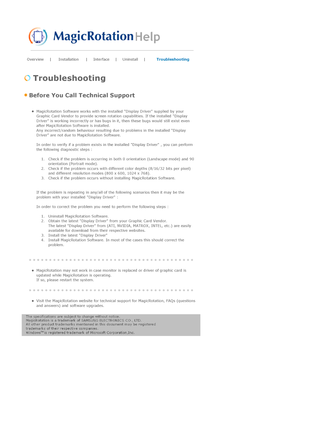 Samsung LS19HADKB8/XSJ, LS19HADKSH/EDC, LS19HADKB9/XSJ, LS17HADKBE/XST, LS17HADKB9/XSJ, LS17HADKB8/XSJ manual Troubleshooting 