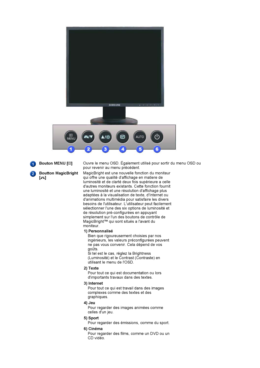 Samsung LS17HADKSX/EDC, LS19HADKSP/EDC, LS19HADKSE/EDC, LS19HADKS7/EDC Personnalisé, Texte, Internet, Jeu, Sport, Cinéma 