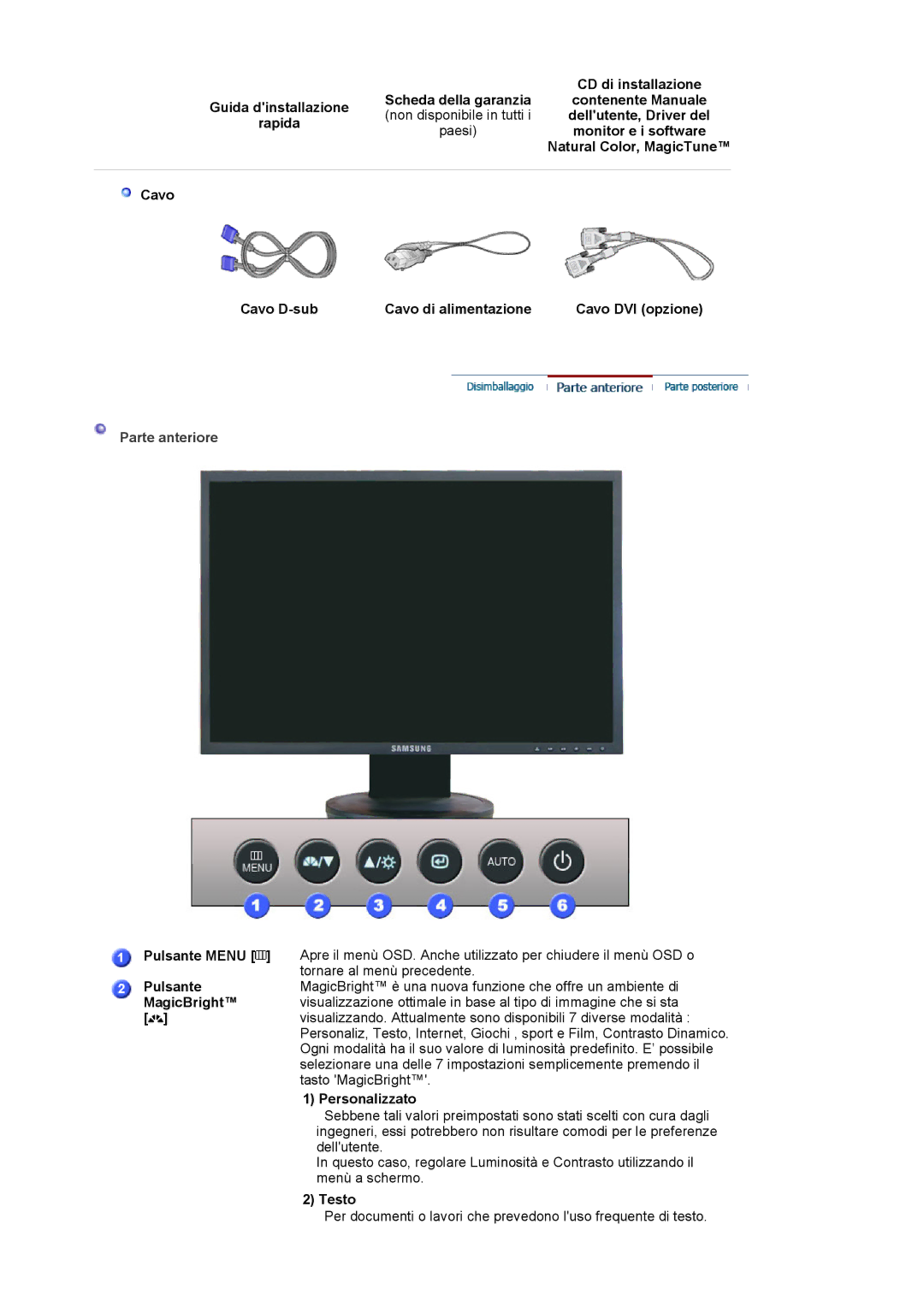 Samsung LS19HAKCSQ/EDC manual Parte anteriore 