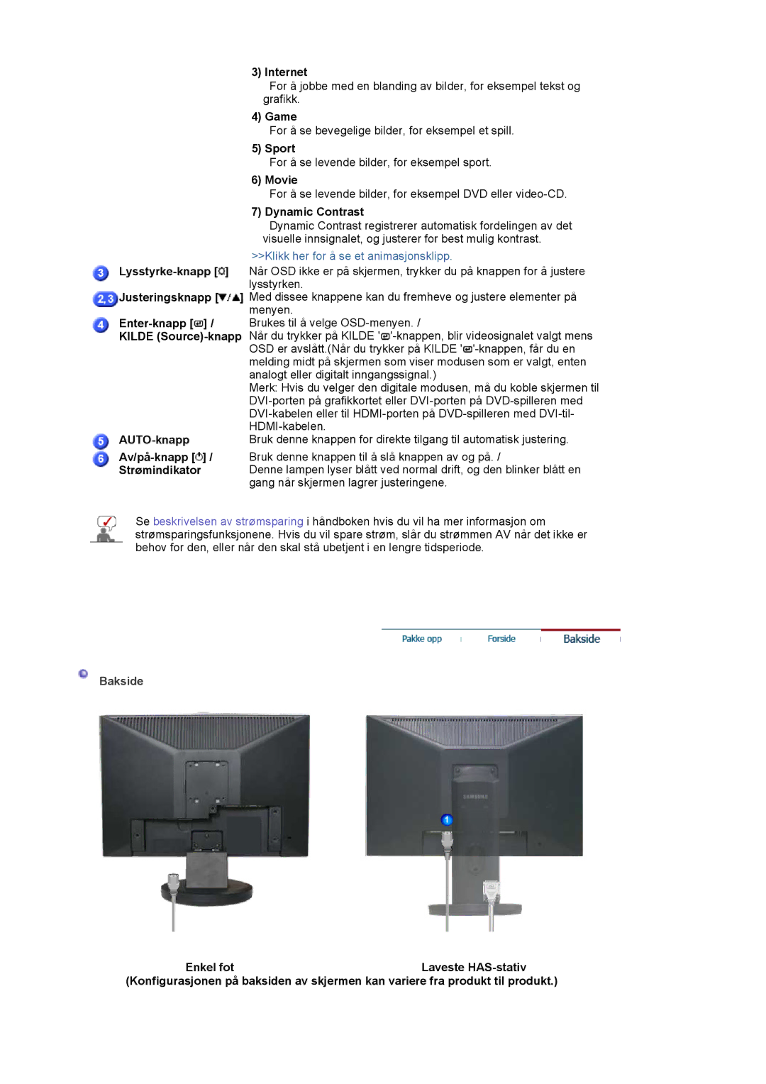 Samsung LS19HAKCSQ/EDC manual Bakside 